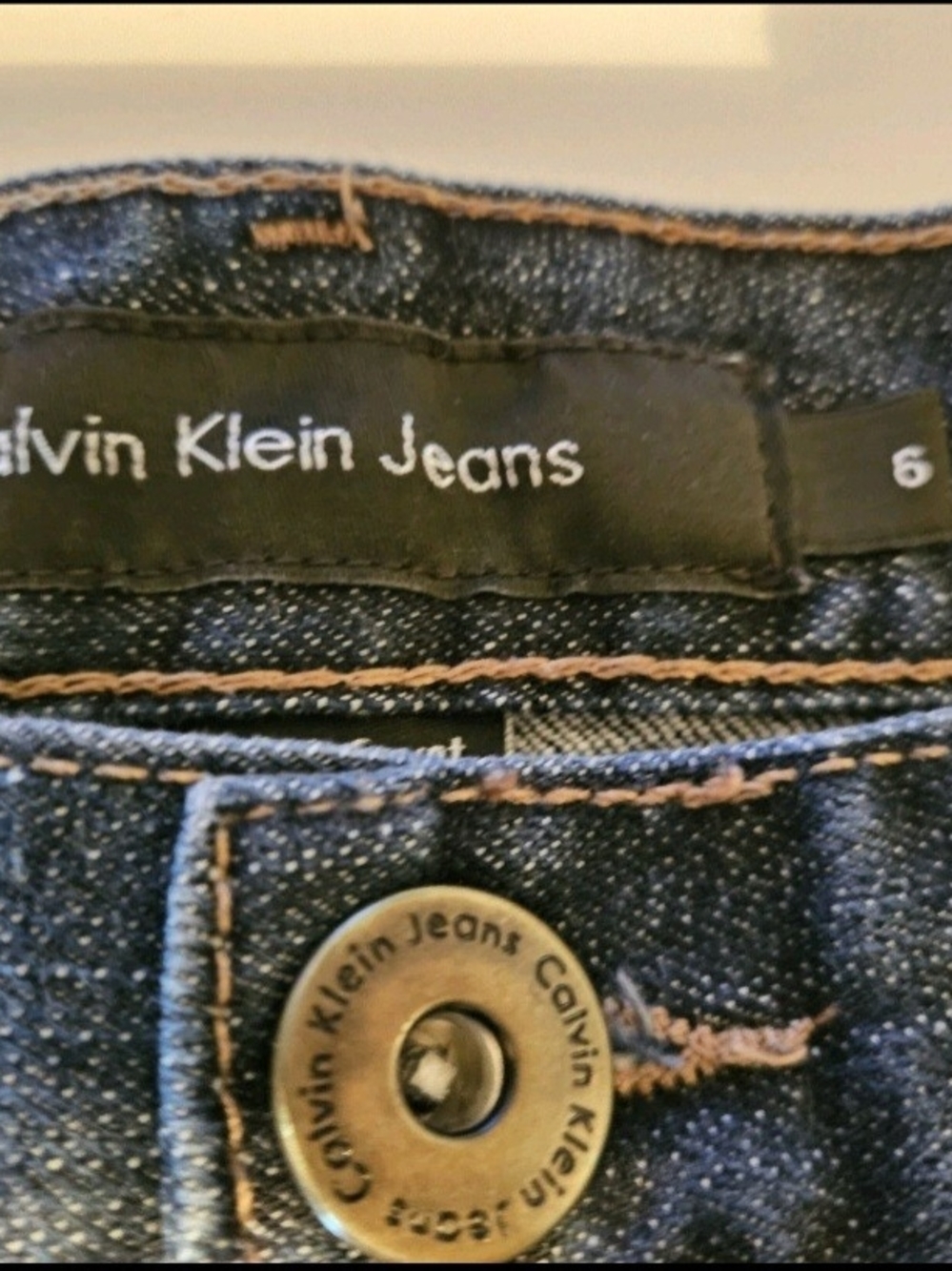 Calvin Klein Dark Indigo Flared Jeans Size 6 - Picture 2 of 8